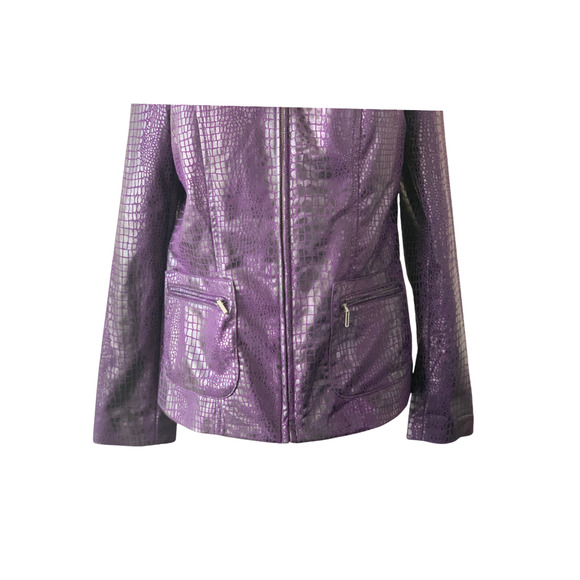 Elementz Purple Animal Print Jacket Women’s Size S - Picture 3 of 8